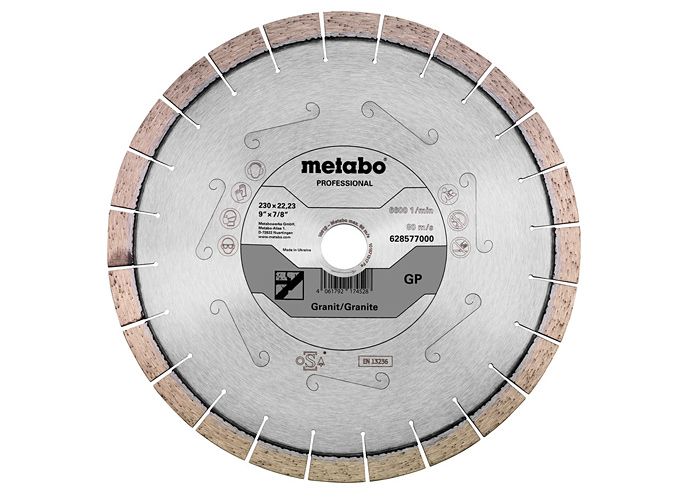 Алмазний відрізний круг Metabo Professional GP 230x22,23 мм (628577000) } фото