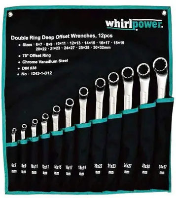 Набір накидних ключів Whirlpower 1243-1-D12 6-32 мм 12 шт (223787) } фото