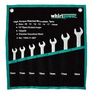 Набір ключів комбінованих тріскачкових WhirlPower 23630 10-19 мм 7 шт (223630) } фото