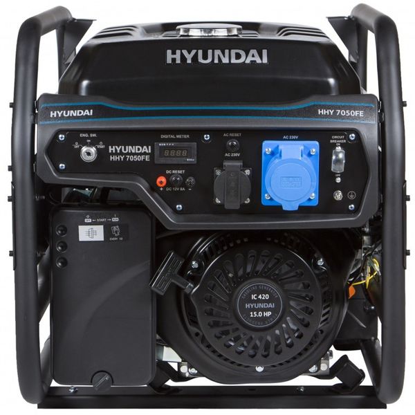 Бензиновий генератор Hyundai HHY 7050FЕ (5.5 кВт) } фото