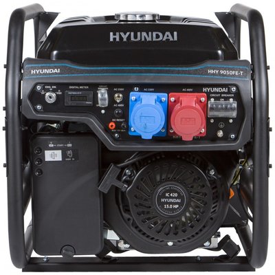Бензиновый генератор Hyundai HHY 9050FE-T (6.5 кВт, 3ф, 380 В)  фото