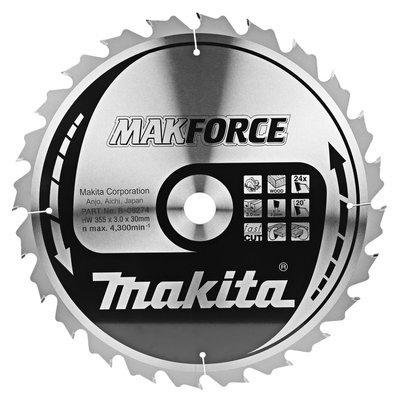 Диск пильный по дереву Makita MAKForce 355x30мм 24Т  фото