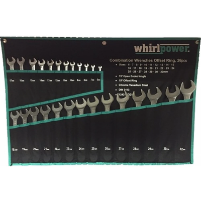 Набор комбинированных ключей Whirlpower 6-32 мм 26 шт в чехле (223238)  фото