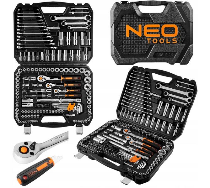Універсальний набір інструментів NEO Tools 10-072 (156 шт.) } фото