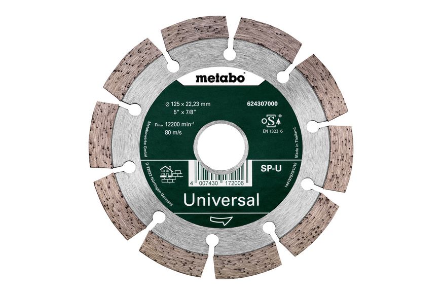 Алмазний диск Metabo 125x22,23 мм (624307000) 624307000 фото