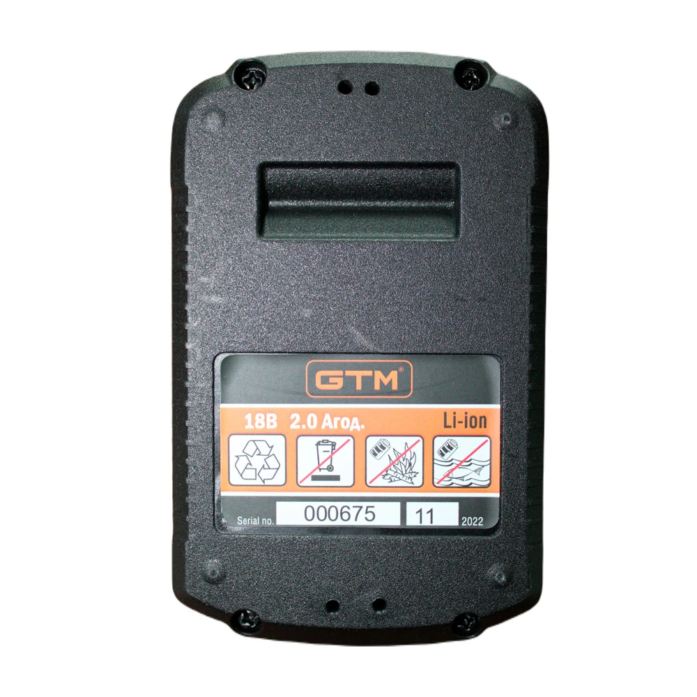 Аккумулятор GTM B18V 3Ah вид сбоку