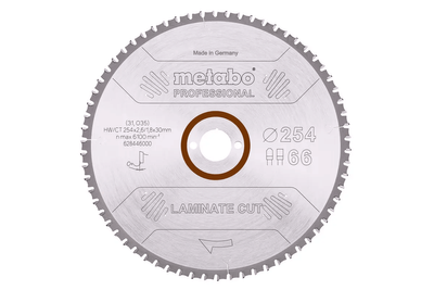 Пильний диск Metabo Laminate cut HW/CT 254х2.6 (628446000) } фото