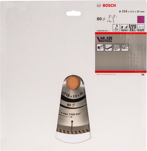 Пильний диск 216х30 Bosch MULTI MATERIAL (2608640437) } фото