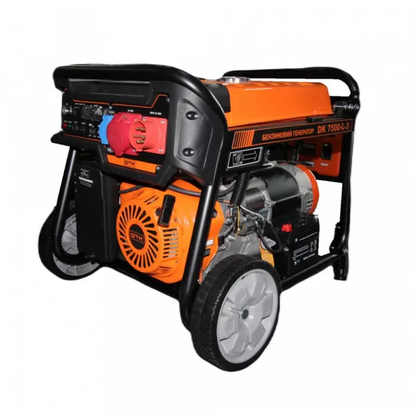 Бензиновий генератор GTM DK7500-L-3 вид сбоку