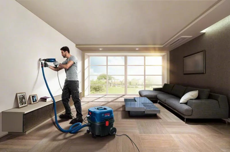 Строительный пылесос Bosch GAS 12-25 PL сбоку