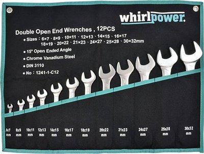 Набор рожковых ключей Whirlpower 1241-1 C12 6-32мм 12 шт (223624) 223624 фото