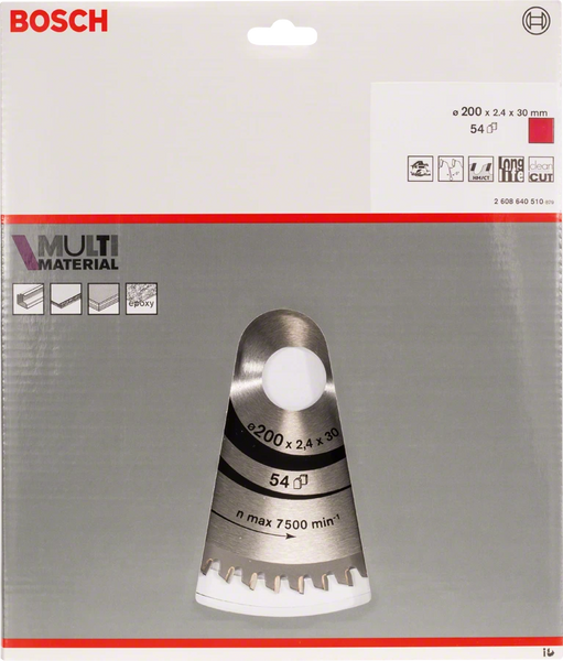 Пильный диск Bosch MULTI MATERIAL 190х30 (2608640509)  фото