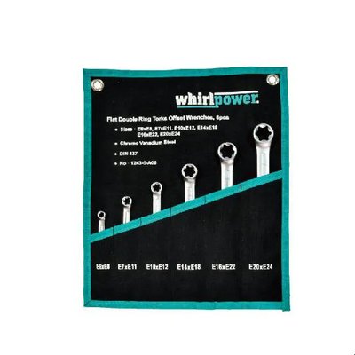Набір ключів накидних WhirlPower "E-TORX" E6-E24 6 шт (223629) 223629 фото