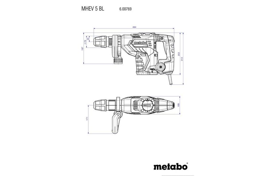 Відбійний молоток Metabo MHEV 5 BL (600769500) 600769500 фото