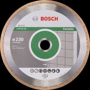 Диск алмазний відрізний Bosch Standart for Ceramic 230х25.4 мм (2608602538) } фото