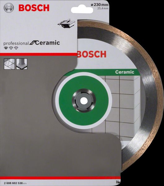 Диск алмазний відрізний Bosch Standart for Ceramic (230х25.4 мм) (2608602538) } фото