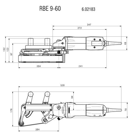 Стрічкова шліфувальна машина Metabo RBE 9-60 Set