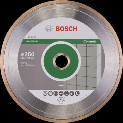 Диск алмазный отрезной Bosch Standart for Ceramic (230х25.4/30 мм) (2608602539)  фото