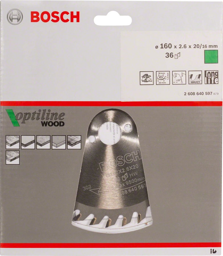 Пильний диск Bosch OPTILINE WOOD зблизька