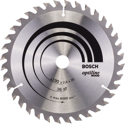 Пильный диск Bosch OPTILINE WOOD 190х30 (2608640617)  фото