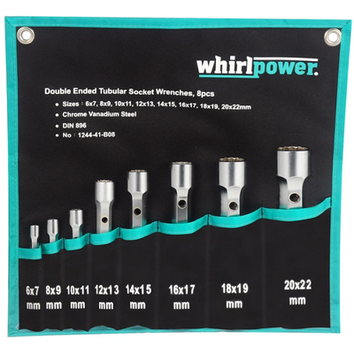 Набір трубчастих ключів Whirlpower 6-22 мм 8 шт (223437) } фото