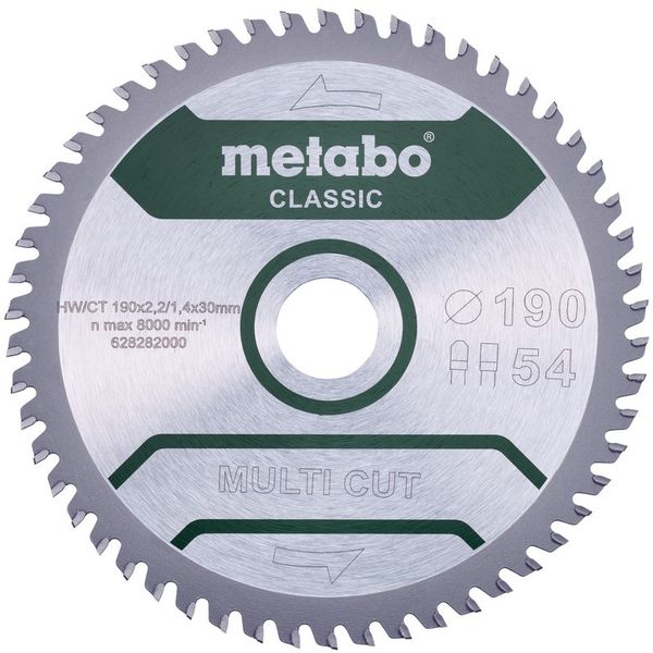 Пильний диск Metabo MultiCutClassic 190x30 54 FZ/TZ (628282000) } фото