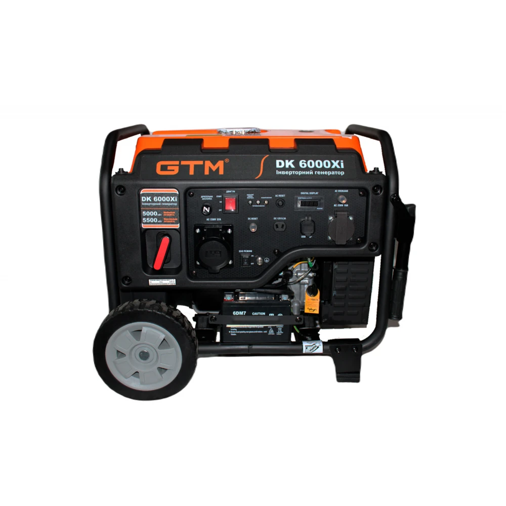 Инверторный генератор GTM DK6000Xi вид сбоку