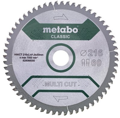 Пильний диск Metabo MultiCutClassic 254x30 60 FZ/TZ (628666000) } фото