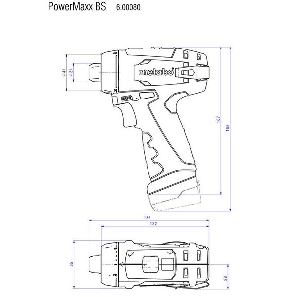 Аккумуляторная дрель-шуруповерт Metabo PowerMaxx BS Basic Set (600080880)  фото