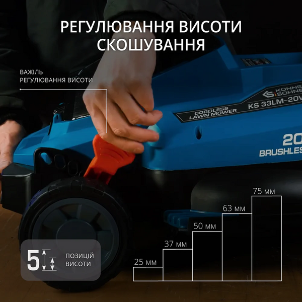 Газонокосилка аккумуляторная KS 33LM-20V  фото