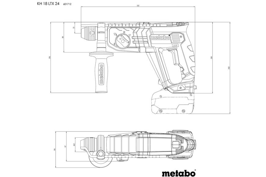 Аккумуляторный перфоратор Metabo KH 18 LTX 24 (601712650)  фото