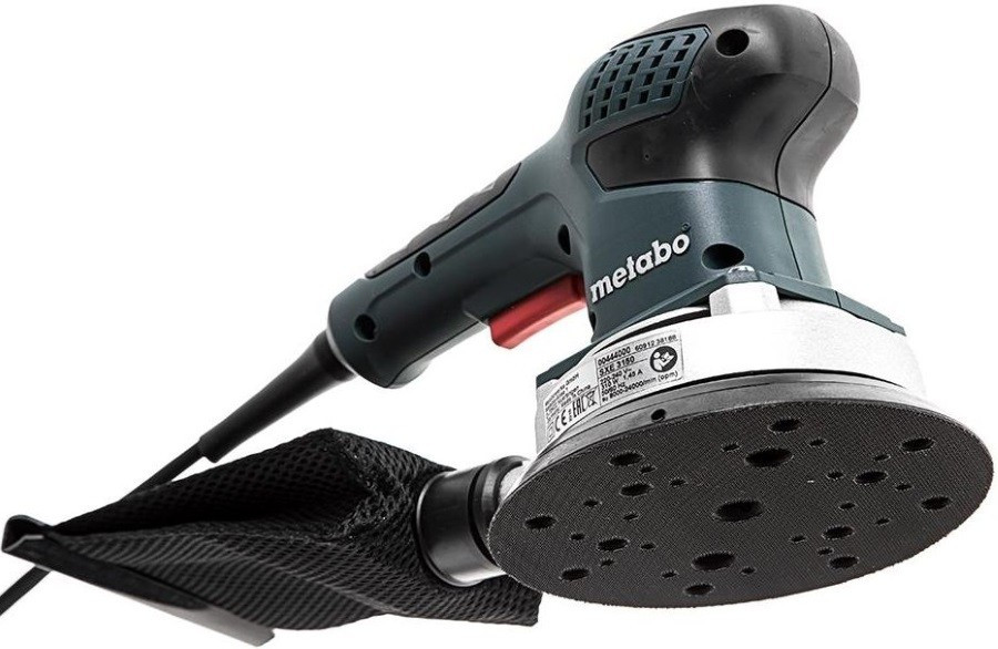 Эксцентриковая шлифмашина Metabo SXE 3150 сбоку