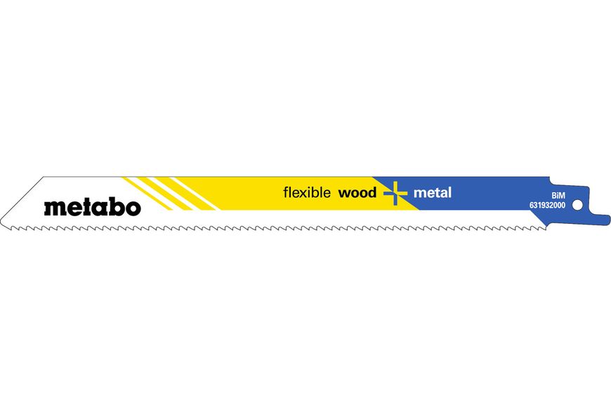 Полотно для сабельных пил Metabo «FLEXIBLE WOOD+METAL» 200х0.9 мм 5шт (631932000)  фото