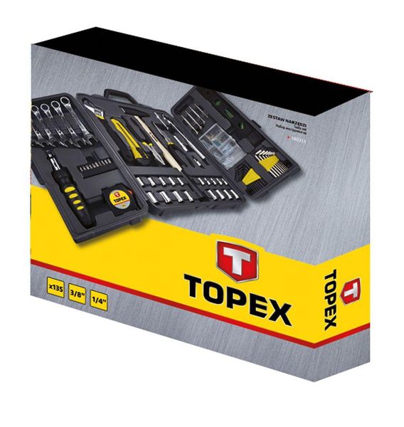 Универсальный набор инструментов TOPEX 38D215 (135 шт.)  фото
