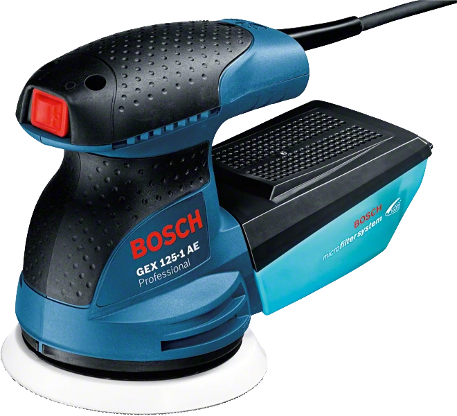 Орбитальная шлифмашина Bosch в работе