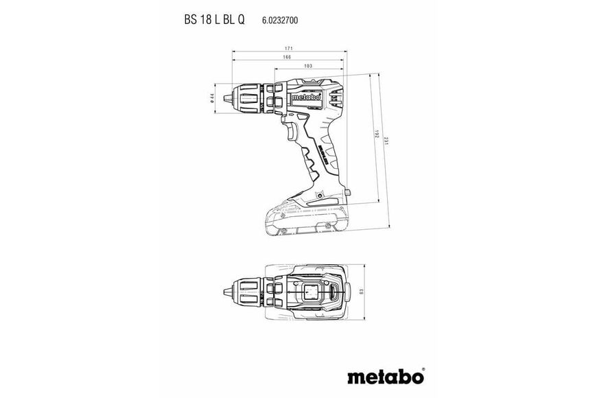 Акумуляторний дриль-шуруповерт Metabo BS 18 L BL Q (602327500) } фото