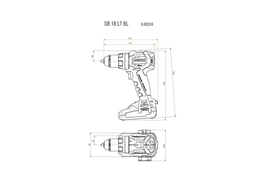 Аккумуляторная ударная дрель-шуруповерт Metabo SB 18 LT BL (602316550)  фото