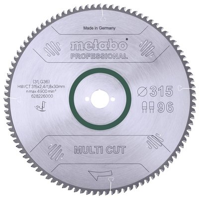 Пильный диск Metabo HW/CT 315x30 96 FZ/TZ 5 (628226000)  фото