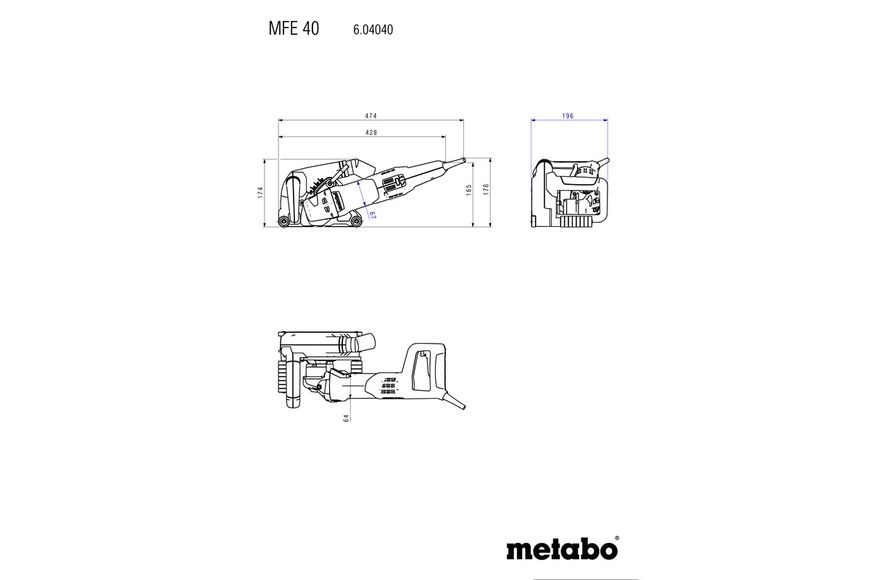 Штроборез Metabo MFE 40 (604040500)  фото
