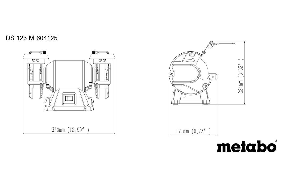 Точильний верстат Metabo DS 125 M