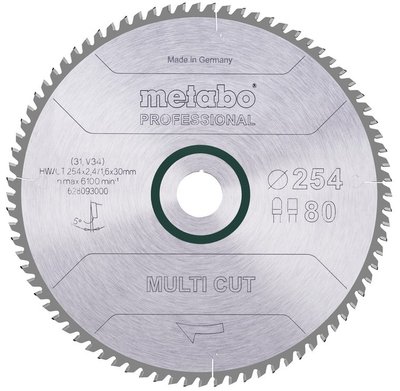 Пильный диск Metabo HW/CT 254x30 80FZ/TZ 5 (628093000)  фото