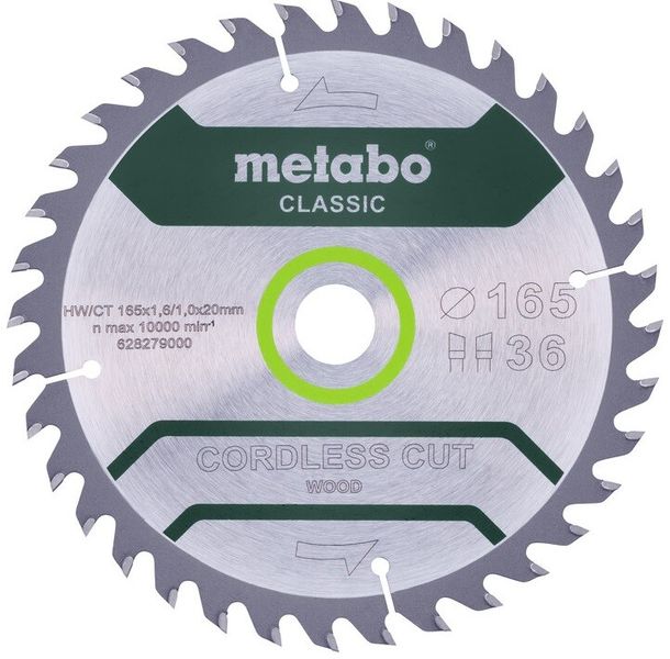 Пильний диск Metabo CordlessCutClassic 165x20 18WZ (628650000) } фото