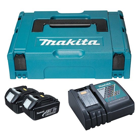 Набор аккумуляторов Makita LXT (BL1830x2, DC18RC, Makpac1)197952-5  фото