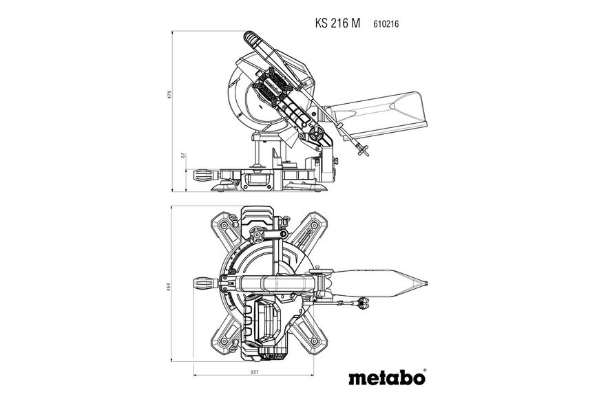 Торцовочная пила Metabo KS 216 M (610216000)  фото