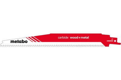 Полотно для шабельних пил Metabo «CARBIDE WOOD+METAL» 225х1.25 мм 1шт (626560000) } фото