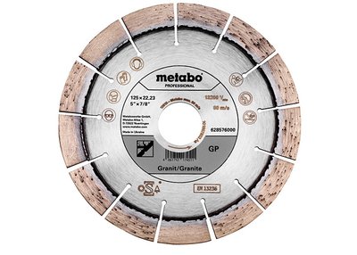 Алмазний відрізний диск Metabo ProfessionalGP 125x22,23 мм (628576000) 628576000 фото