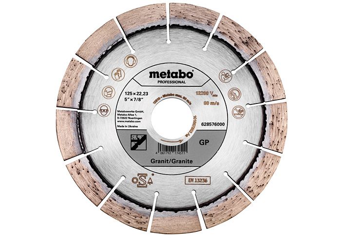 Алмазный отрезной диск Metabo Professional GP 125x22,23 мм (628576000) 628576000 фото