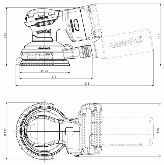 Эксцентриковая шлифмашина Metabo SXA 18 LTX 125 BL