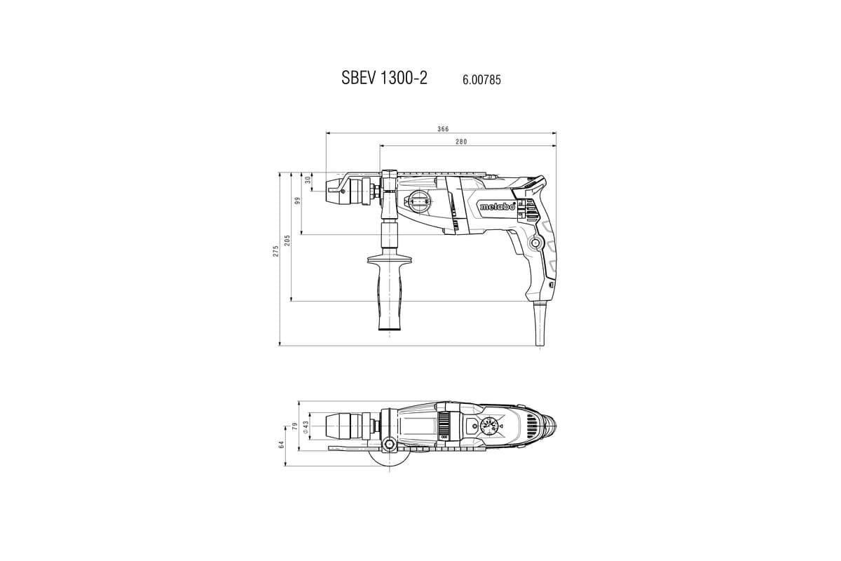 Ударний дриль Metabo SBEV 1300-2
