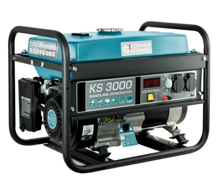 Бензиновый генератор Konner&Sohnen KS 3000 вид спереди